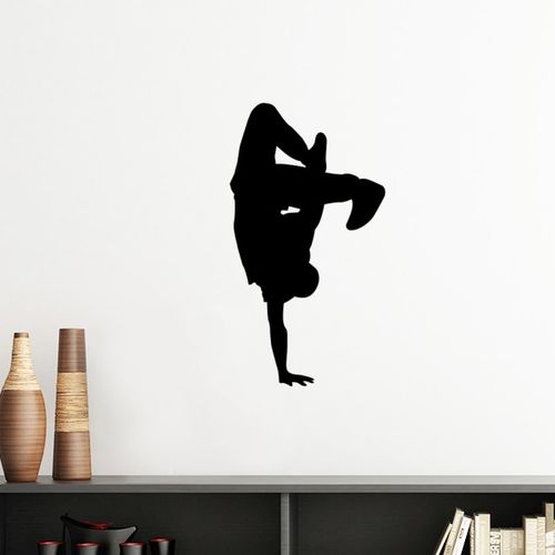 街舞表演跳跃技巧动作墙贴纸剪影墙家居卧室房间装饰画可移除贴画