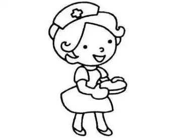 简笔画白衣天使简笔画白衣天使怎么画戴口罩