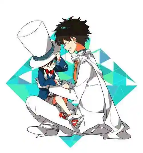 怪盗基德和柯南工藤新一的头像抱图留名