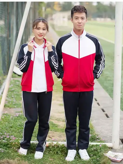 初中风蓝白大学春季秋冬套装外套运动服男女学院校服高中学生班服