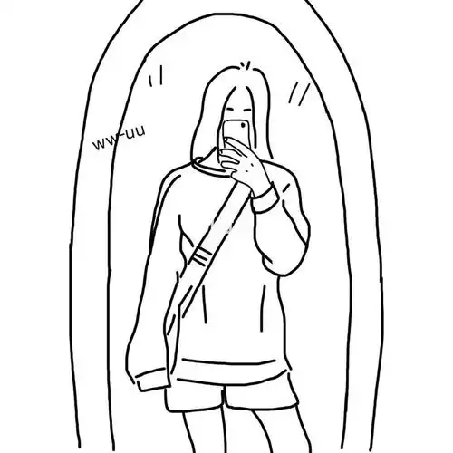 ins风简笔画人物skr