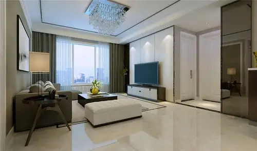 山水华府130平三室两厅现代极简装修效果图