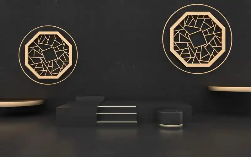 c4d黑金中国风大气电商促销背景图