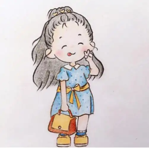 简笔画超级萌的小女孩