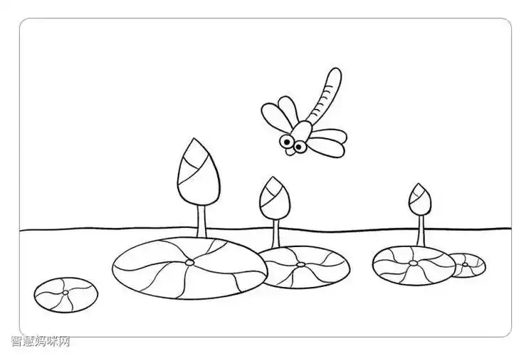 小池简笔画古诗小池简笔画