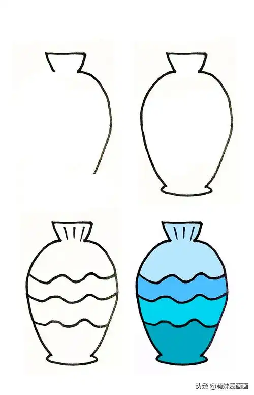 瓶子图片大全简笔画(瓶子简笔画图片彩色画法)