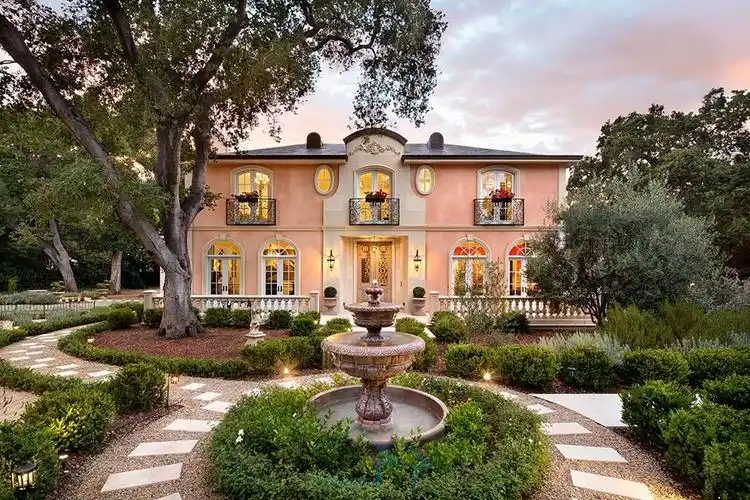 南湾atherton阿瑟顿法国宫殿式美宅6卧7卫超大院落艺术建筑典范