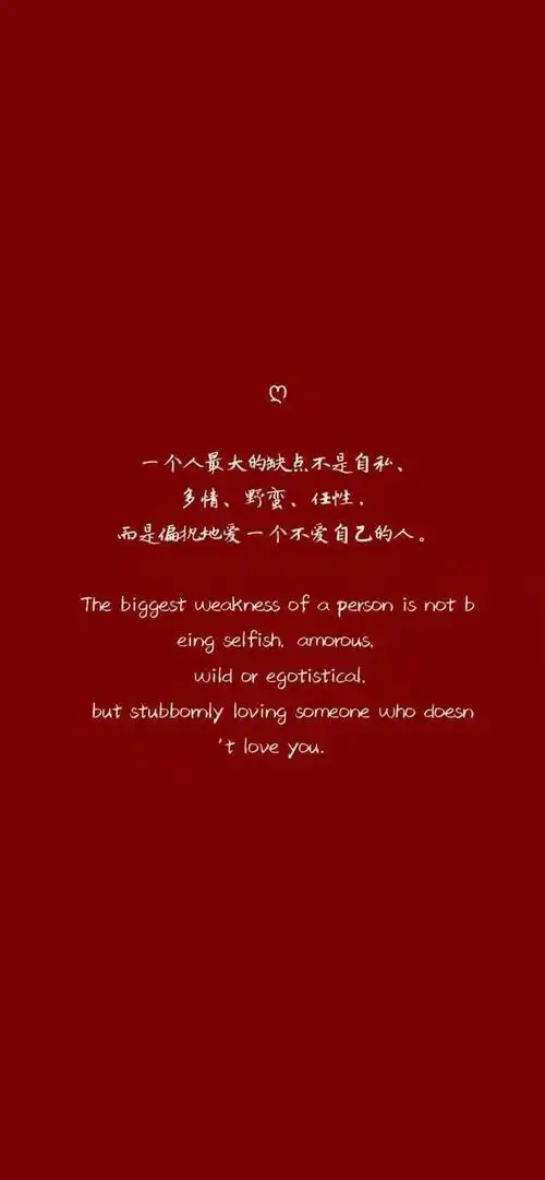 文字壁纸 全面屏.红色