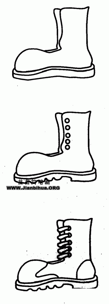 简笔画图片一双水靴子的简笔画靴子简笔画图片教程怎么简笔画靴子高