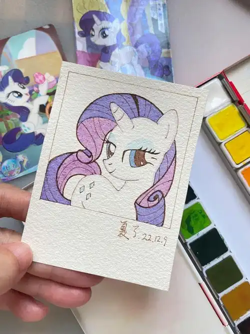 钢笔淡彩小马宝莉珍奇06附线稿教程