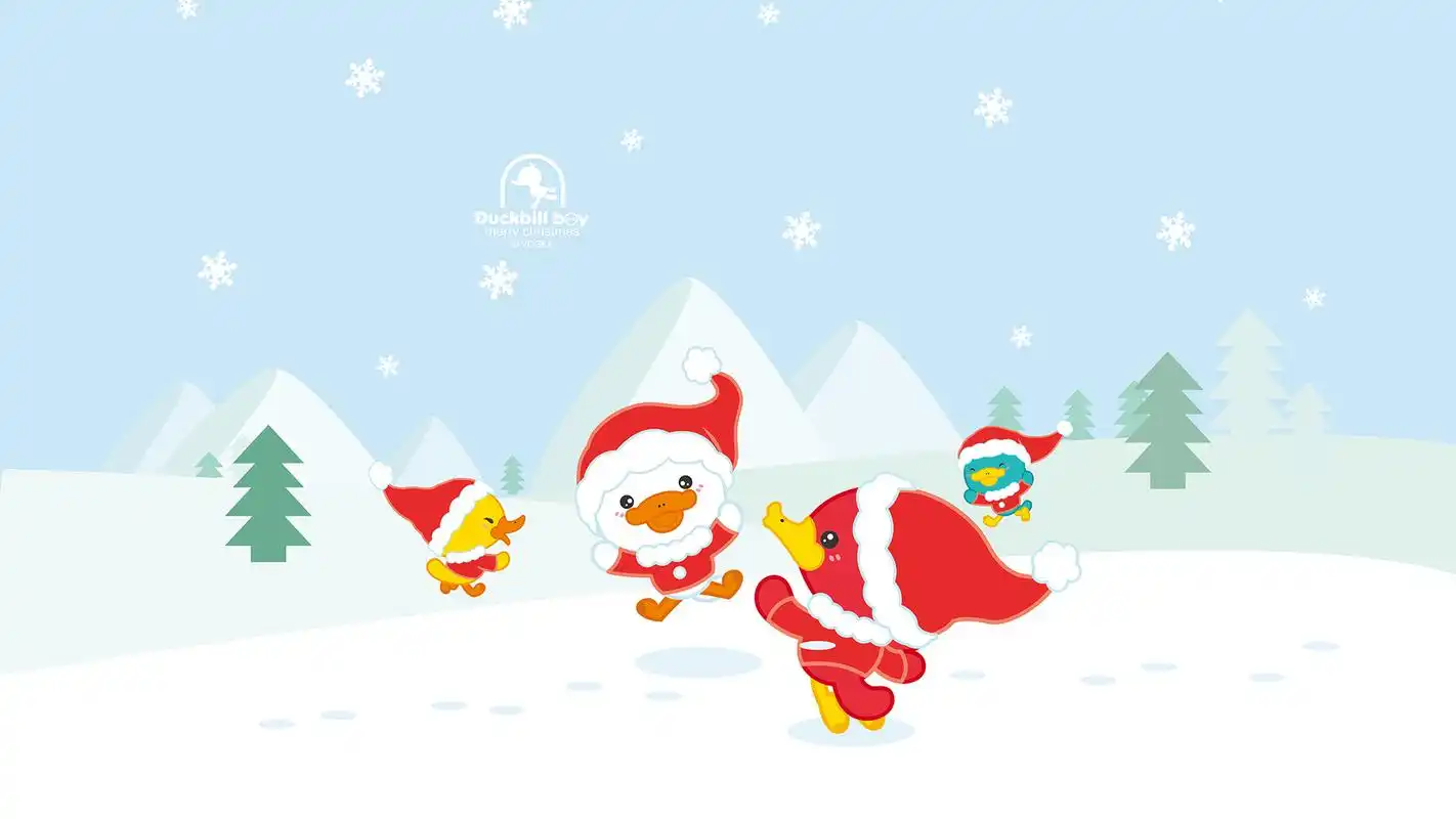 小清新鸭嘴兽可爱卡通高清桌面壁纸