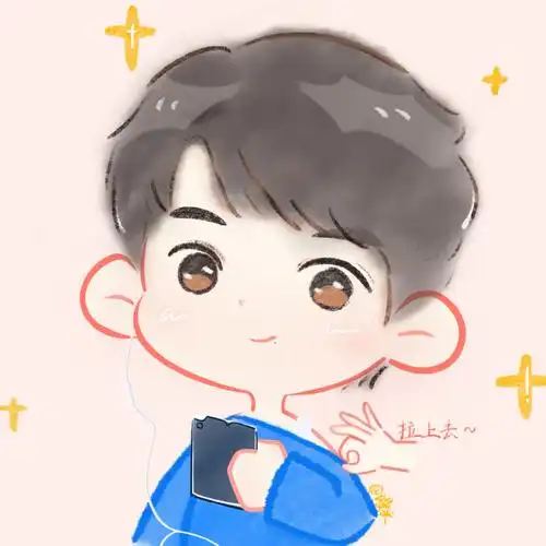 肖战简笔画男生头像