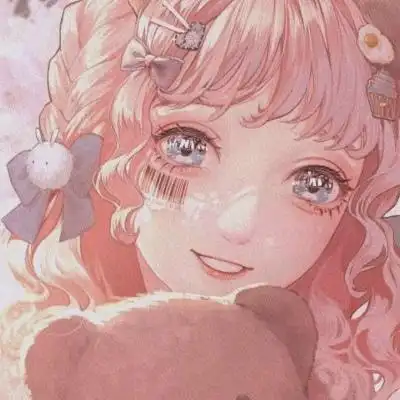 漫画头像女仙气粉色美少女图片