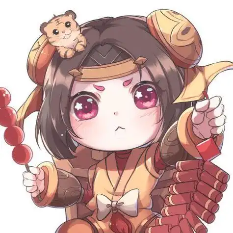 王者荣耀新春q版头像放鞭炮的小鲁班好可爱