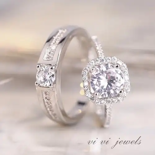 情侣对戒开口钻戒婚礼戒指仿真结婚戒指男女款镀银女