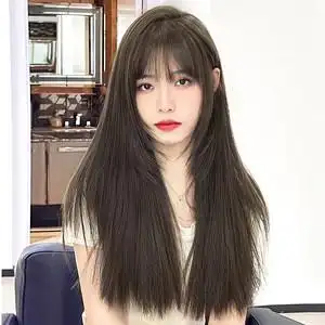 假发女长发全头套式自然仿真层次感圆脸修饰脸型长直发假发全头套