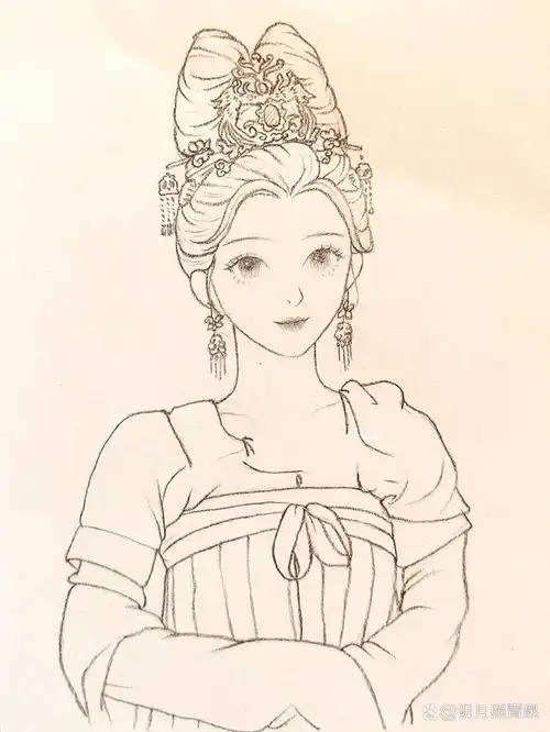 古风人物线稿~含详细步骤