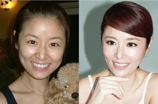 林心如妆前妆后对比图