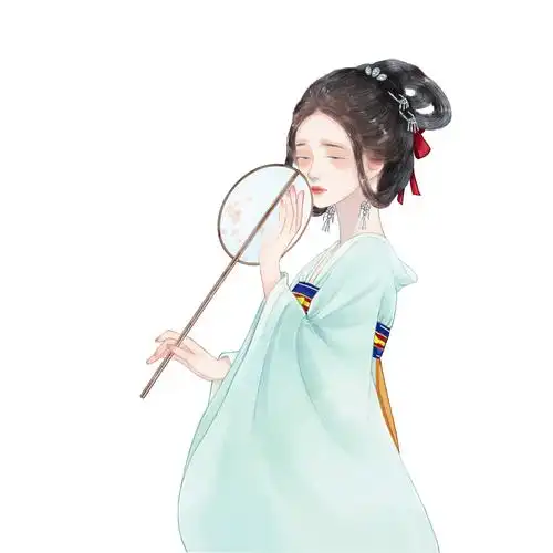 卡通中国风古代美女汉服人物元素gif动态图美女卡通人物古代人物女神