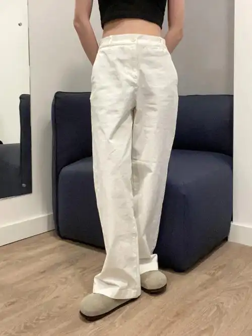 muji一直在找的白色休闲裤