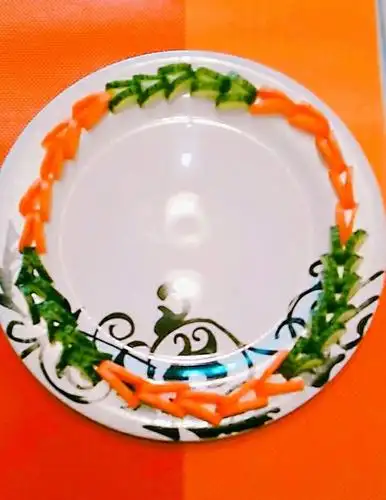 星星下厨房qwq做的黄瓜胡萝卜版的【一条龙】盘饰