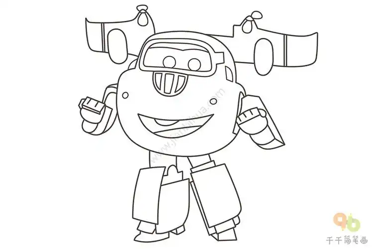 儿童涂色画 超级飞侠多多