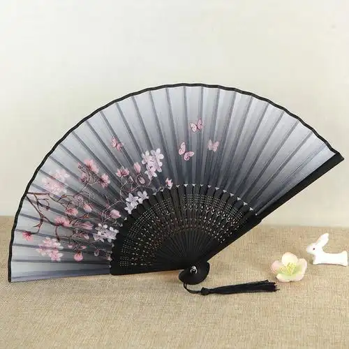 桃夭 收藏产品卡通小扇子 中国古风折扇古装汉服跳舞蹈折叠扇布扇子网