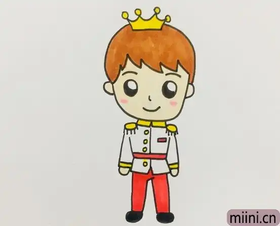 帅气的王子简笔画步骤教程