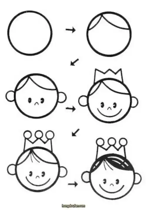 小男生简笔画大全-红豆饭小学生简笔画大全