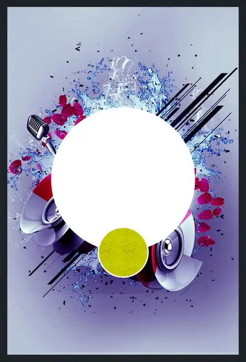 浪漫音乐海报背景素材