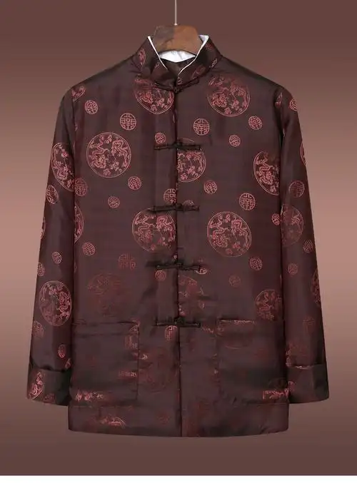 中老年男唐装中式唐装冬装棉衣外套老人爷爷生日过寿棉服中国风男装