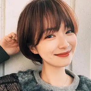 假发短发女自然全头套真发全真人发2021年时尚新款圆脸发型假发套