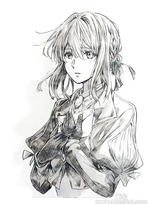 新手练习线稿紫罗兰永恒花园薇尔莉特伊芙加登27p