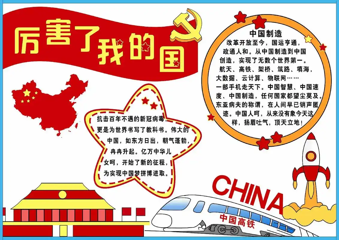 厉害了我的国手抄报模板,可领取.#手抄报模板 #小学生手抄报 - 抖音