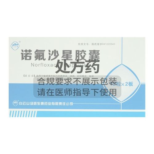白云峰 诺氟沙星胶囊 0.1g*24粒/盒 详见说明书