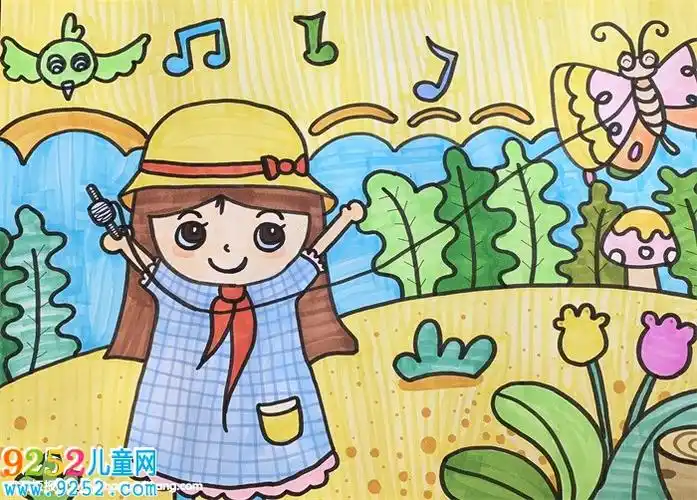 最简单的一幅春天的画小学生手抄报素材