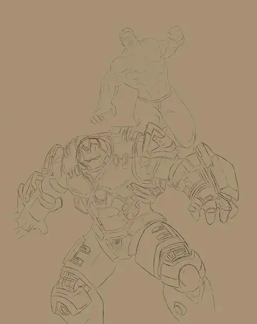 钢铁侠第二弹-反浩克战甲|插画|创作习作|木易菌 - 原创作品 - 站酷