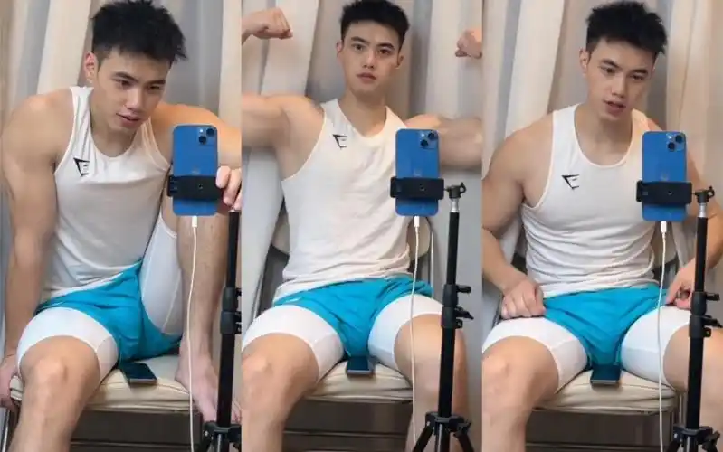 【天赋异禀的健身教练】健身肌肉男直播