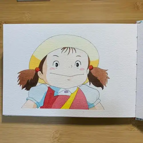 手绘水彩宫崎骏动漫龙猫