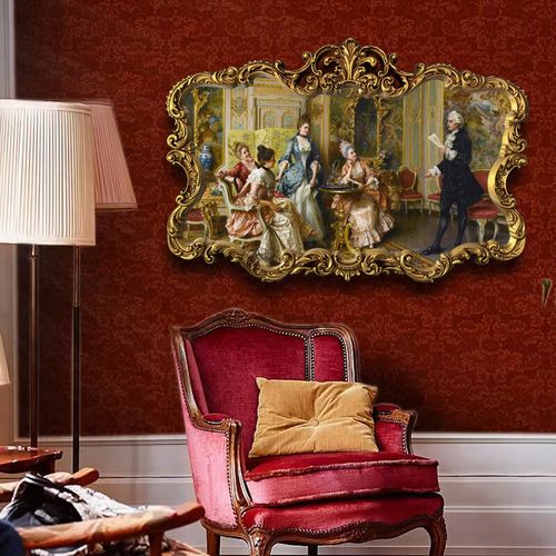 妙普乐欧洲宫廷画 法式花卉油画玄关装饰画餐厅走廊客厅卧室壁 a