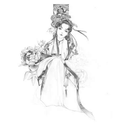 素描古风教程|美人泪痕湿,我见犹怜._素描_零二七艺考