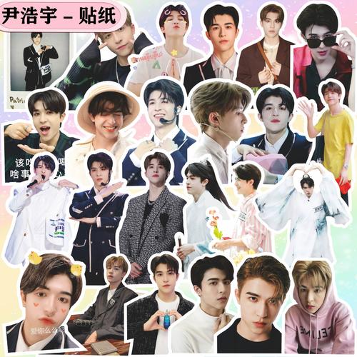 尹浩宇贴纸手账贴画创造营3明星爱豆应援装饰笔记本手机壳手账贴