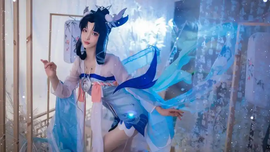 王者荣耀嫦娥如梦令cosplay美腿古风写真,高清壁纸图片,大陆美女-回车