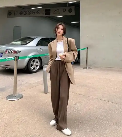 ⑤阔腿裤 小西装外套
