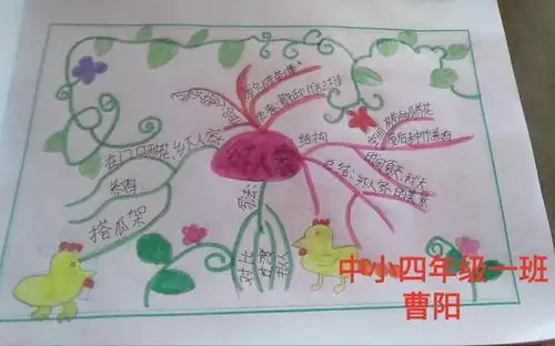 在绘制中寻找乐趣---苏村小学四年级思维导图比赛