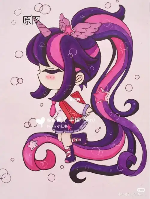 模仿别人画的紫悦公主