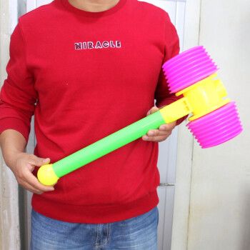 善常幼儿园教学塑料发声响锤bb气锤整蛊互动助威儿童敲打玩具锤子 1个