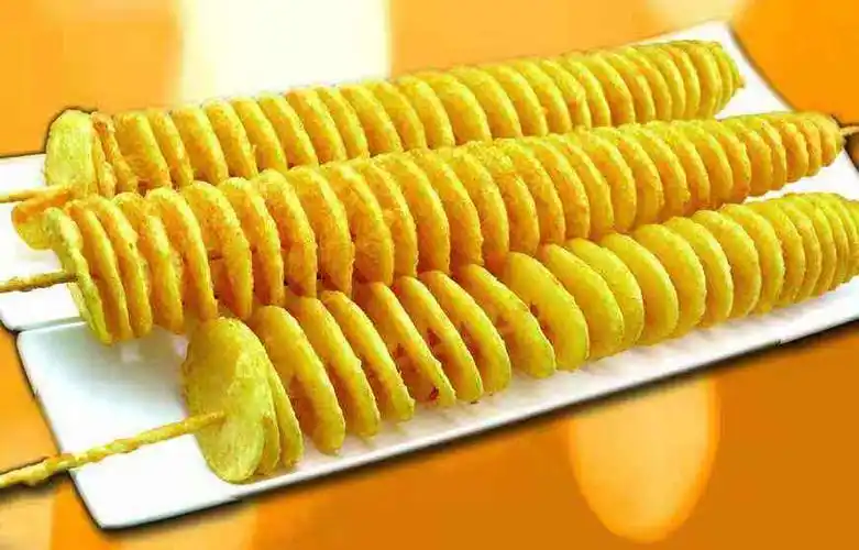 薯塔清真黄金薯塔串土豆片串特色小吃半成品外卖油炸速冻食品6只