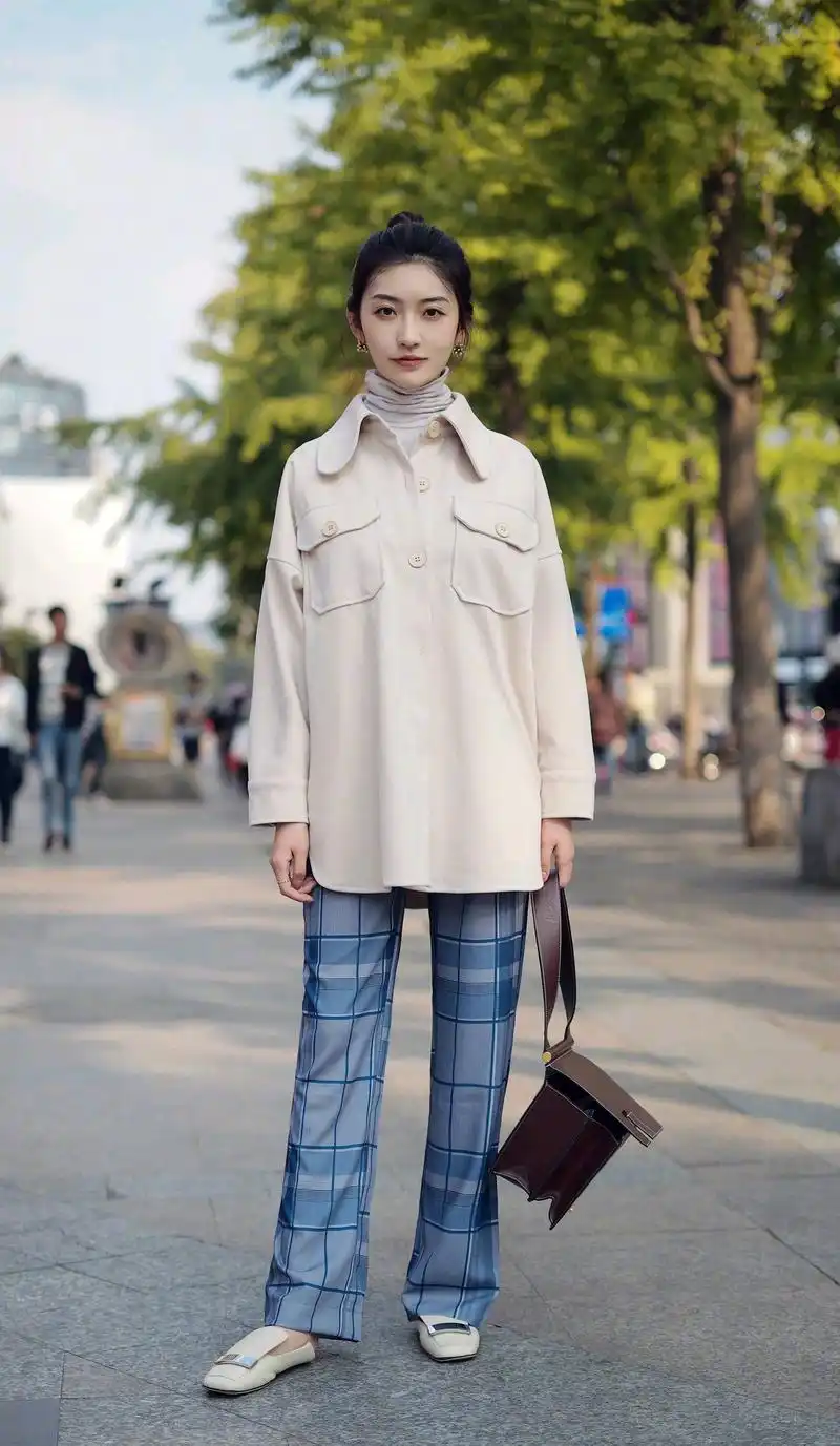 早秋这样穿搭,你也是时尚街拍丽人!