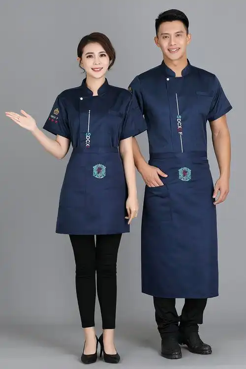 短袖厨师工作服 后背加网透气 后厨帮工厨房通用夏季可绣字印logo